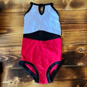 Five Dancewear red and black leo size PA